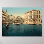 Rialto Brücke und Canal Grande, Venedig, Italien Posterdrucke