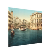 Rialto Brücke und Canal Grande, Venedig Leinwanddruck