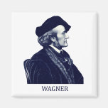 Richard Wagner, blau Kühlschrankmagnet