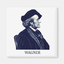Richard Wagner, blau Kühlschrankmagnet