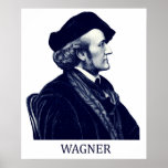 Richard Wagner, blau Posterdrucke