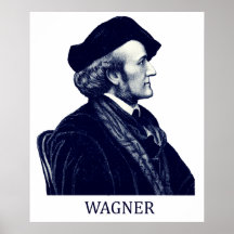 Richard Wagner, blau Posterdrucke