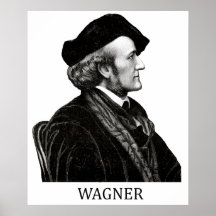 Richard Wagner, Schwarzes Posterdrucke