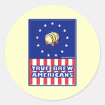 Richten Sie Gebräu-Wein-Amerikaner aus Aufkleber