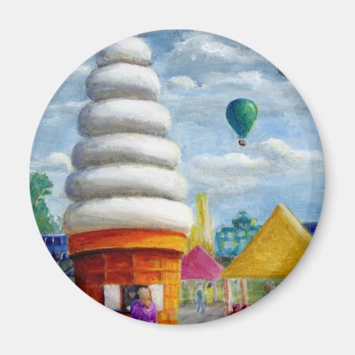 Riesige Eistüte-Karnevals-Landschaft Magnete