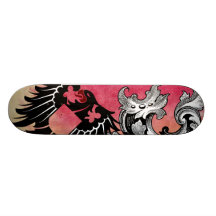 Riesige rote Vogelplattform Individuelle Skatedecks