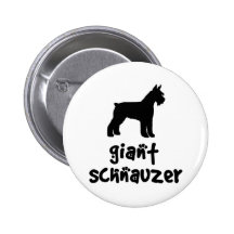 Riesiger Schnauzer mit coolem Text Anstecknadelbuttons