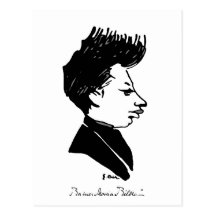 Rilke Karikatur Postkarte