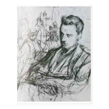Rilke - Skizze Postkarte