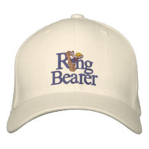 Ring-Träger-Teddybär Besticktes Cap