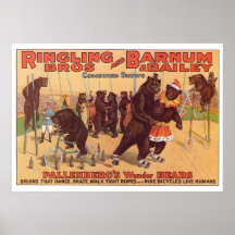 Ringling Bros. Wunder trägt Anzeigezwanziger jahre Plakatdruck