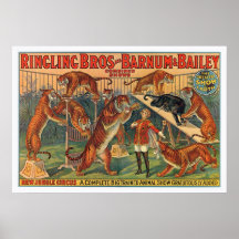Ringling Brüder Barnum und Bailey-Tiger-Plakat