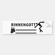 Rinnengott Kegeln Ikone Autoaufkleber