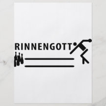 Rinnengott Kegeln Ikone Flyer