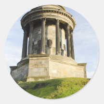 Robert Burns-Denkmal in Edinburgh, Schottland Runde Aufkleber