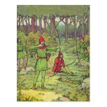 Robin Hood im Wald Postkarte