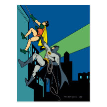 Robin und Batman-Aufstieg Postkarten