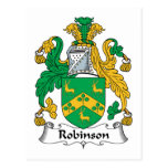 Robinson-Familienwappen Postkarten