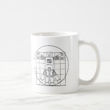 Roboter Da Vincis Vitruvian Kaffee Tasse