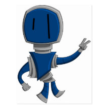 Roboter-Frieden Postkarte