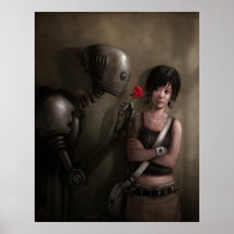 Roboter in der Liebe Plakatdrucke