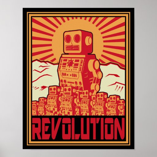 Roboter-Revolution Plakate