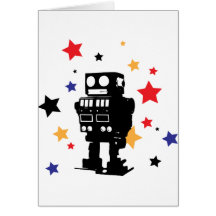 Roboter-Stern Grußkarte