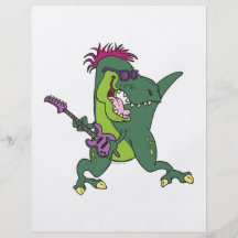 Rock-and-Roll t-rex Cartoon Individuelle Flyer