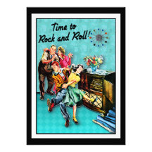 Rock-and-RollRetro Jukebox-Party Personalisierte Ankündigungskarten