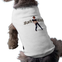Rock-Küken-Schmutz-Kunst Hund Shirt