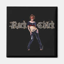 Rock-Küken-Schmutz-Kunst Kühlschrankmagnet