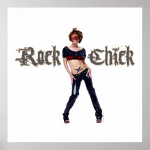 Rock-Küken-Schmutz-Kunst Plakat