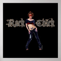 Rock-Küken-Schmutz-Kunst Poster