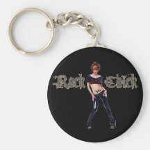 Rock-Küken-Schmutz-Kunst Schlüsselanhänger