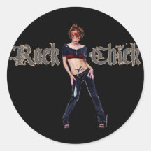 Rock-Küken-Schmutz-Kunst Stickers