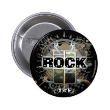 Rock=Life "Vintager Felsen-" Abzeichen Buttons