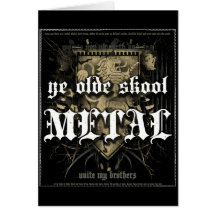 Rock=Life "YE Olde Skool Metall" Gruß-Karte