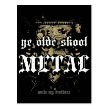 Rock=Life "YE Olde Skool Metall" Postkarte