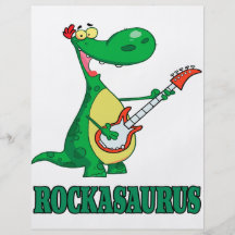 rockasaurus Rock'n'Roll Dino dinosaur.ai Personalisierte Flyer