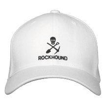 Rockhound Schädel-Kreuz-Schaufel-Hacke gestickt Bestickte Kappe