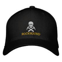 Rockhound Schädel und Kreuz-Auswahl gestickte Kapp Bestickte Baseballkappen