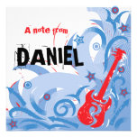 Rockin Gitarren-Party danken Ihnen Anmerkungskarte Einladungskarte