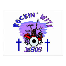 Rockin mit christlichem Geschenk Jesuss Postkarte