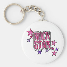 RockStar im Rosa Schlüsselband