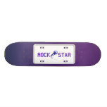 Rockstar-Kfz-Kennzeichen-Skateboard Personalisiertes Deck