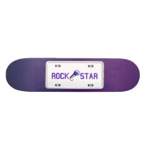 Rockstar-Kfz-Kennzeichen-Skateboard Personalisiertes Deck