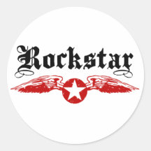 Rockstar Runde Aufkleber