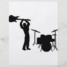 Rockstar Trommel-Gitarre Smasher Flyer Druck