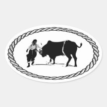 Rodeo-Clown-Euro-Art Stickers