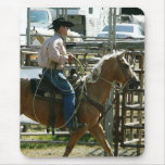 Rodeo-Cowboy zu Pferd Mousepad